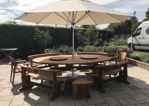 Green Meadow Furniture Ethan Garden Table Lazy Susan